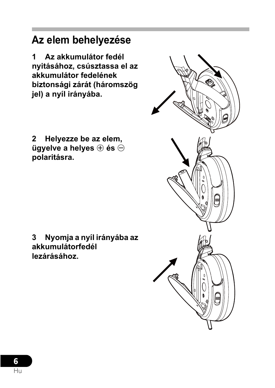 Az elem behelyezése | Pioneer SE-NC21M User Manual | Page 150 / 196