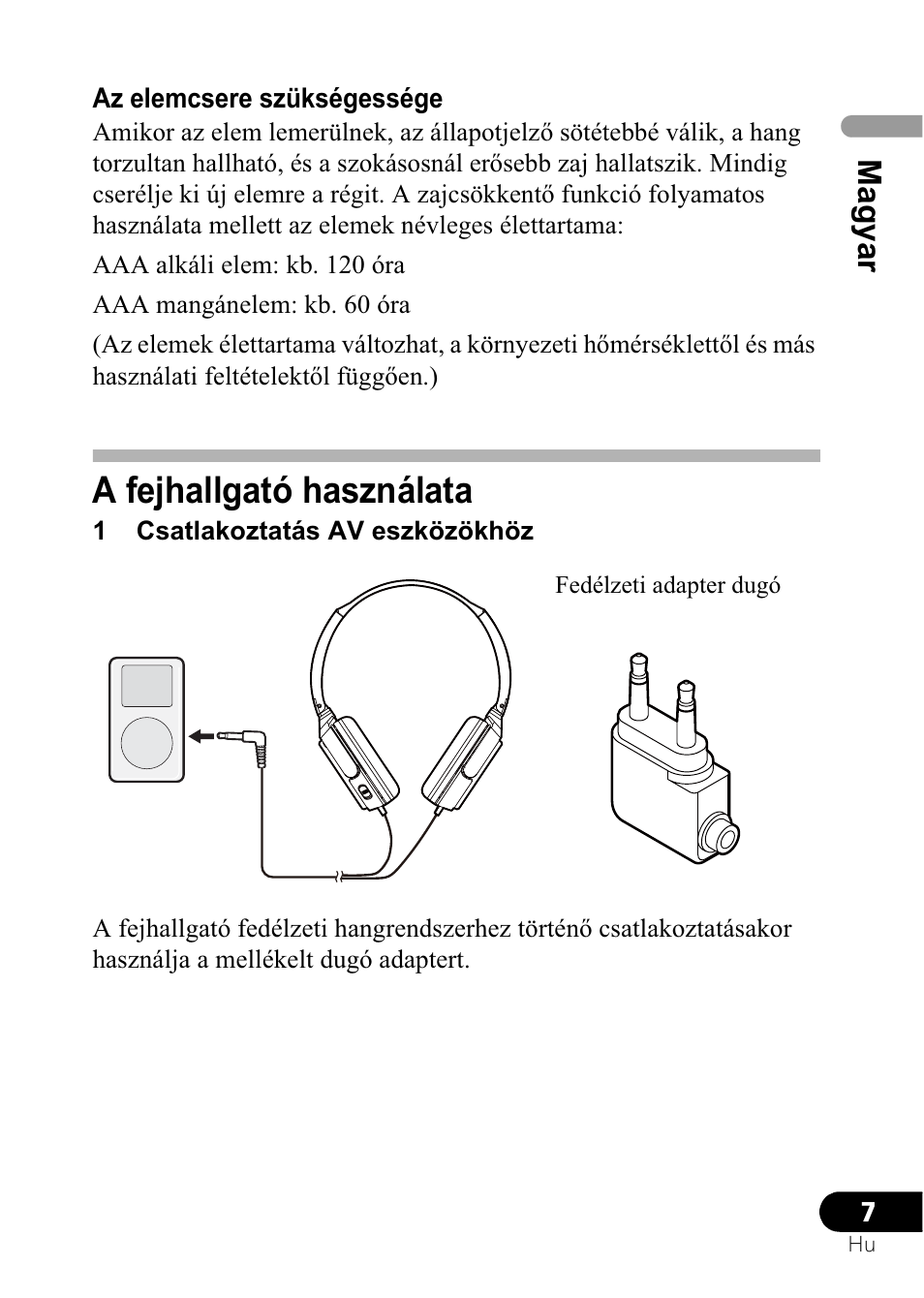 A fejhallgató használata, Ma gyar | Pioneer SE-NC21M User Manual | Page 151 / 196