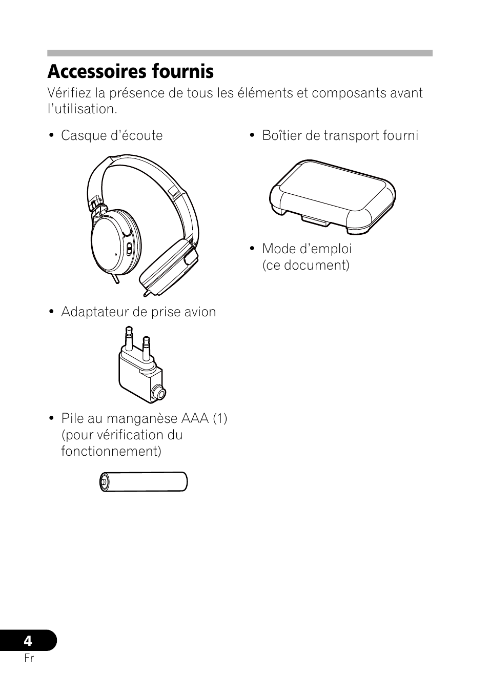 Accessoires fournis | Pioneer SE-NC21M User Manual | Page 16 / 196