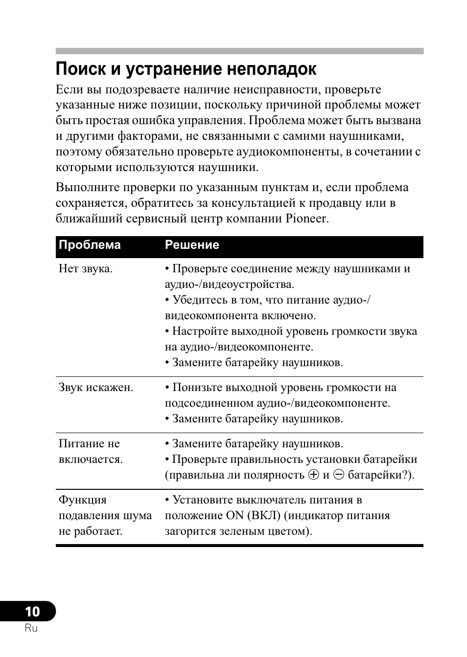Ɉɨɢɫɤ ɢ ɭɫɬɪɚɧɟɧɢɟ ɧɟɩɨɥɚɞɨɤ | Pioneer SE-NC21M User Manual | Page 178 / 196