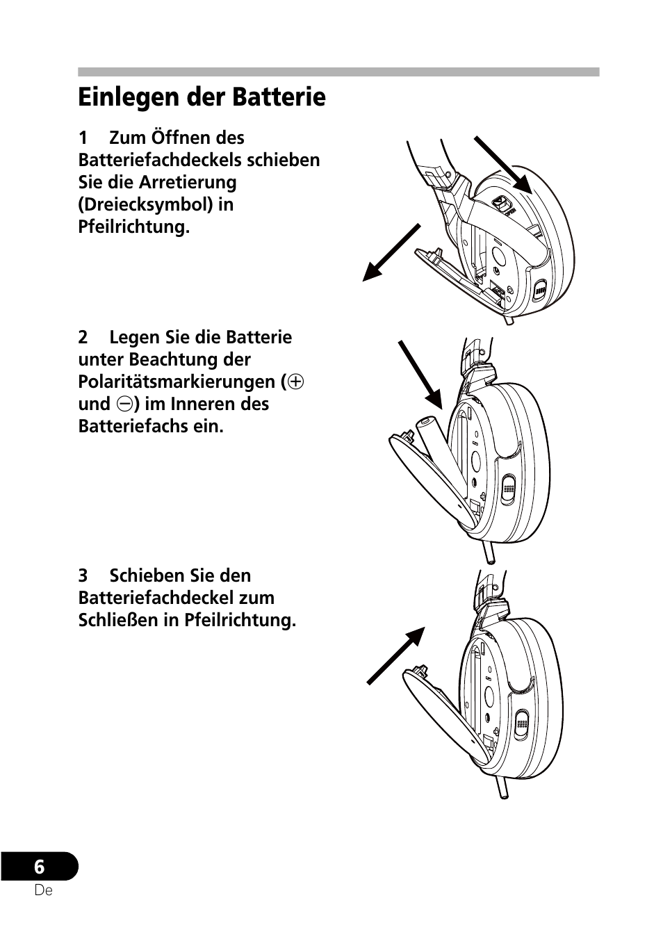 Einlegen der batterie | Pioneer SE-NC21M User Manual | Page 30 / 196