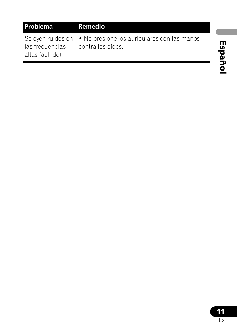 Español | Pioneer SE-NC21M User Manual | Page 59 / 196
