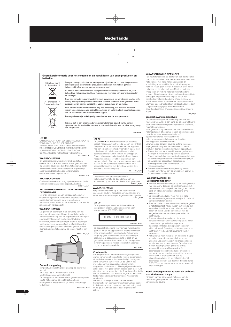 Quick start-gids / кра, Slim microsysteem, Nederlands | Pioneer X-SMC22-S User Manual | Page 22 / 32