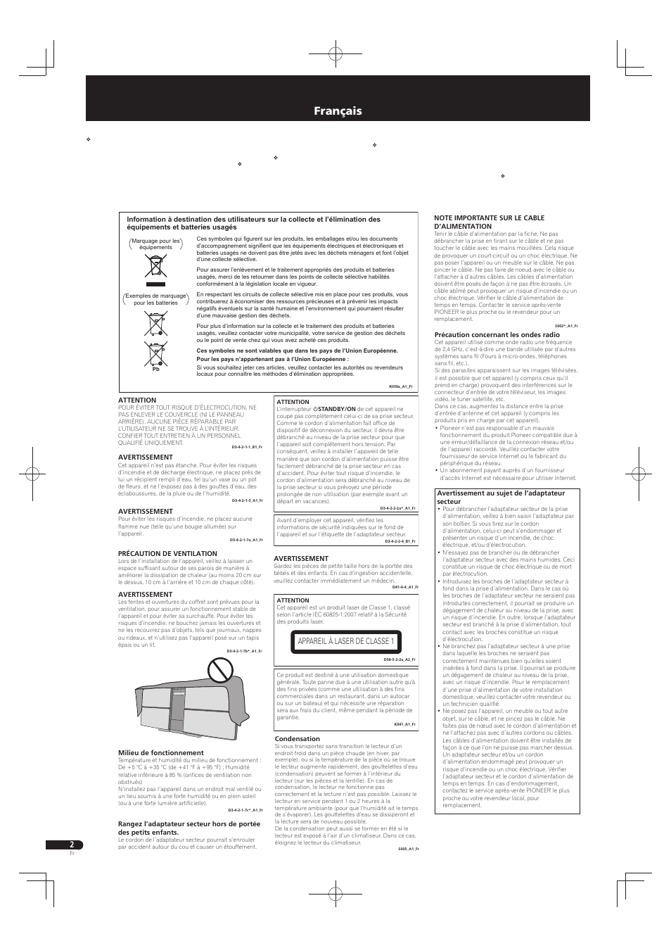 Système compact, Français | Pioneer X-SMC22-S User Manual | Page 6 / 32
