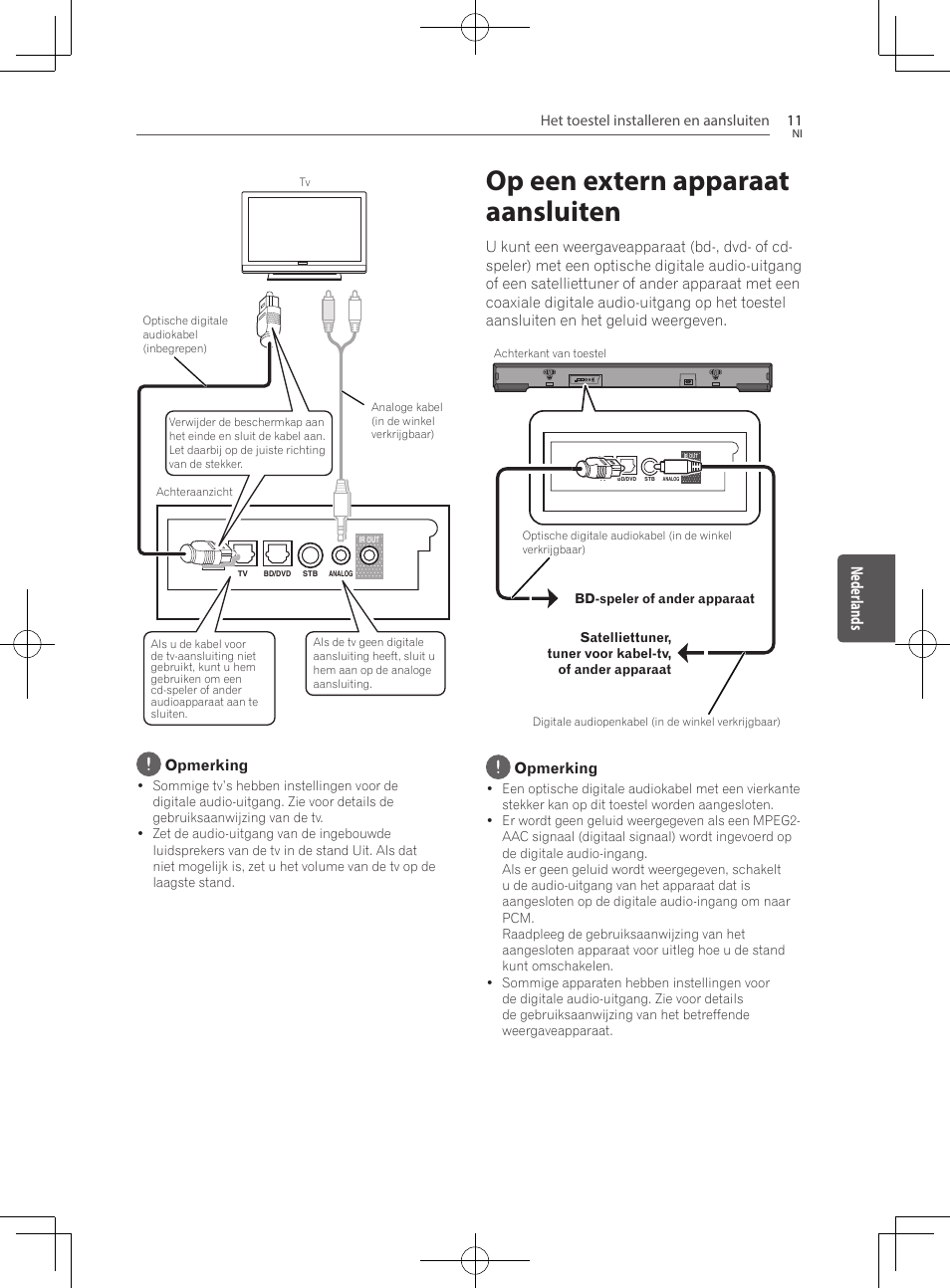 Op een extern apparaat aansluiten, Neder lands | Pioneer SBX-300 User Manual | Page 111 / 180