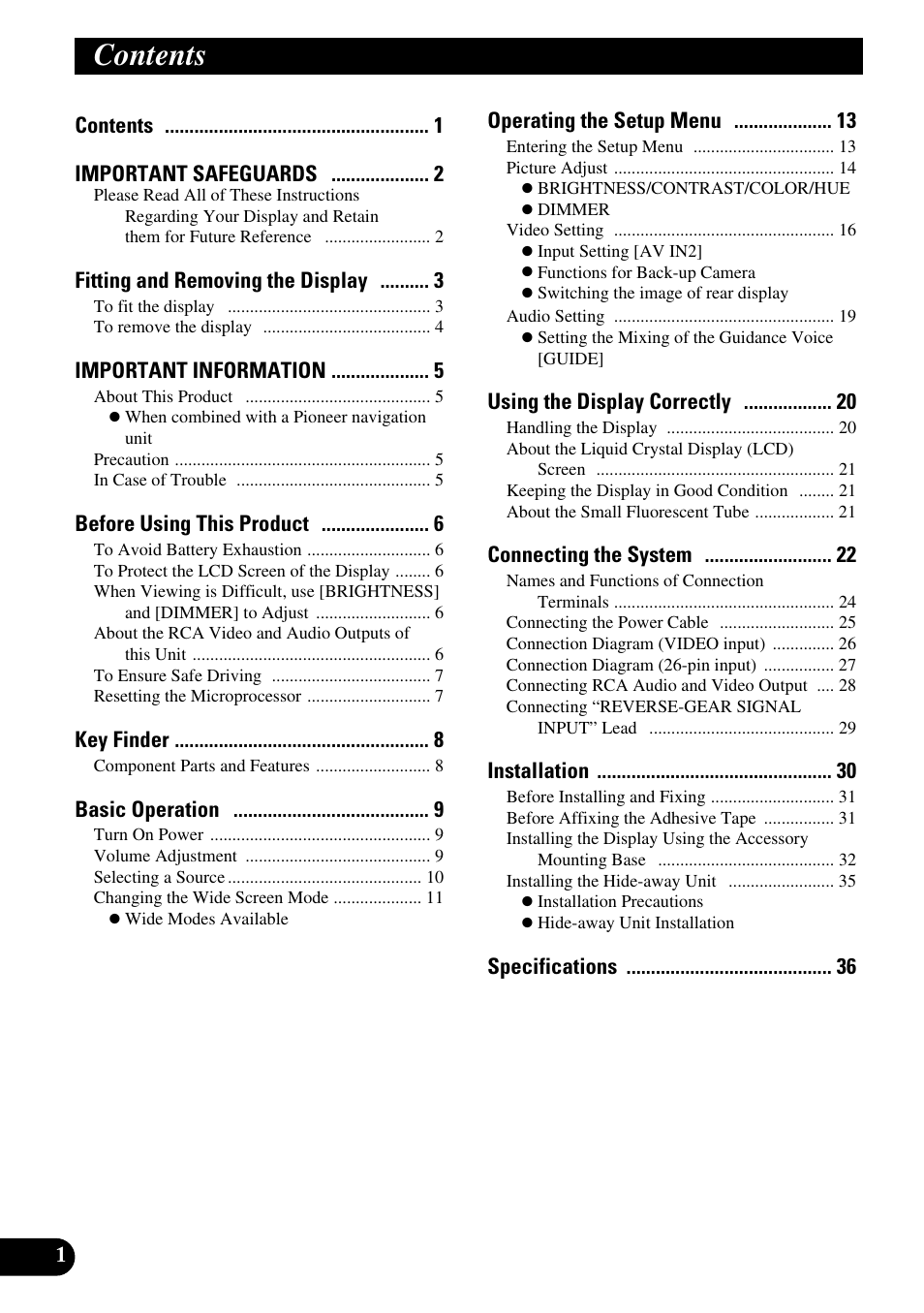 Pioneer AVD-W6210 User Manual | Page 2 / 112