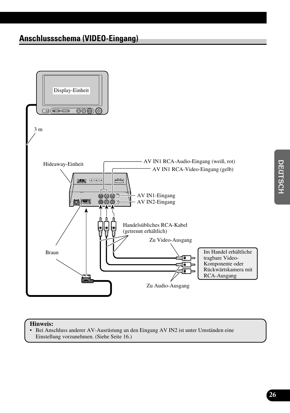 Anschlussschema (video-eingang) | Pioneer AVD-W6210 User Manual | Page 99 / 112