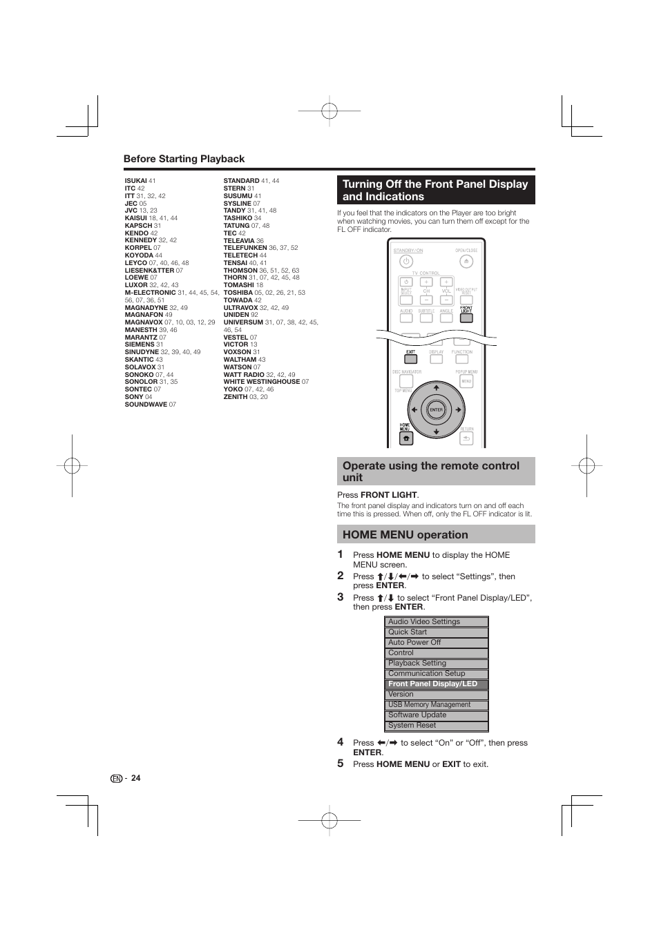 Pioneer BDP-LX53 User Manual | Page 24 / 64