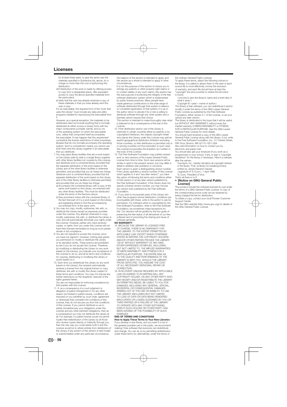 Licenses | Pioneer BDP-LX53 User Manual | Page 56 / 64