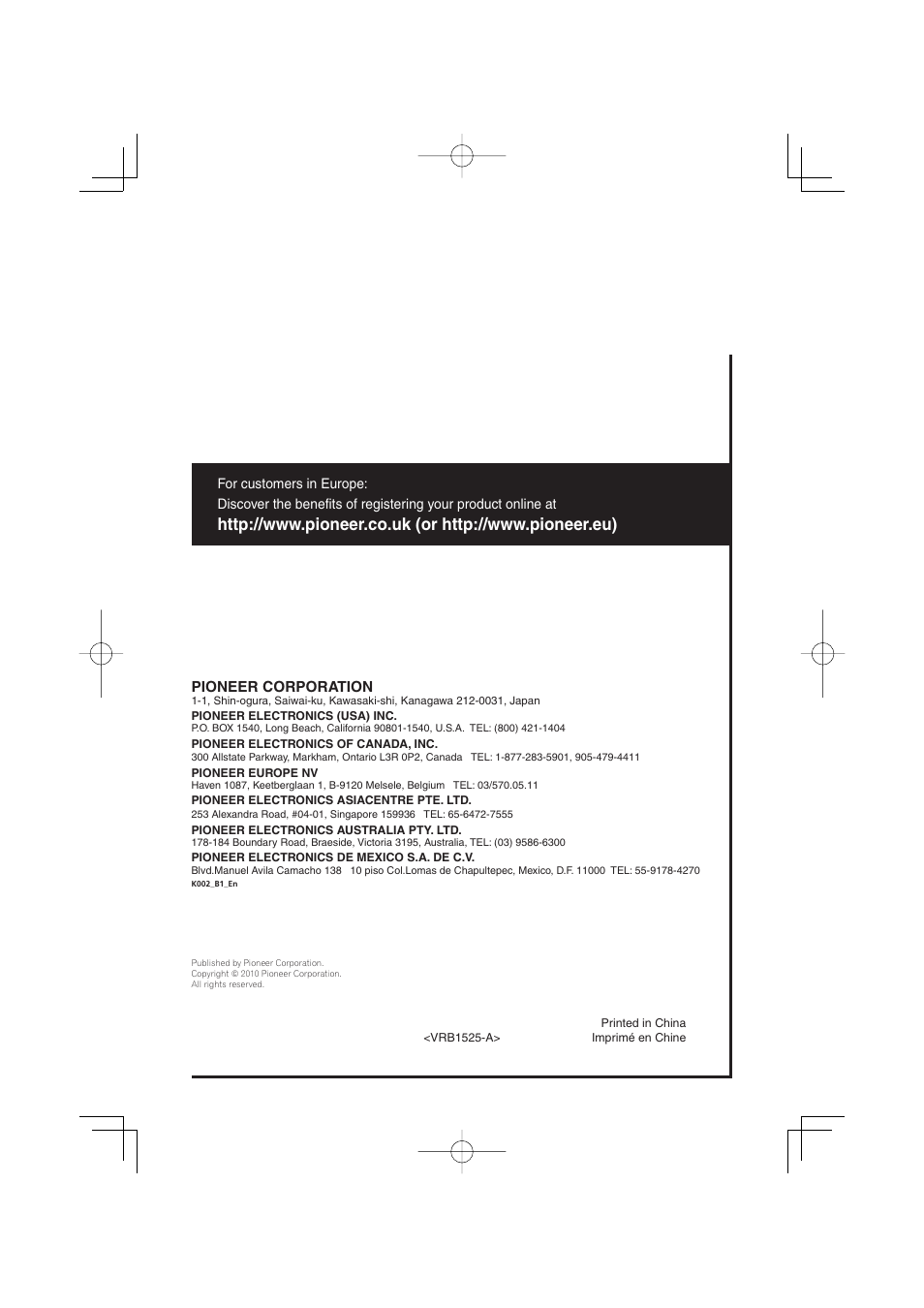 Pioneer BDP-LX53 User Manual | Page 64 / 64