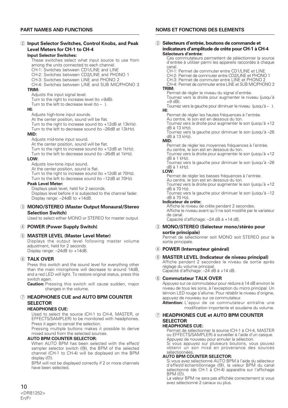 Pioneer DJM-600 User Manual | Page 10 / 110