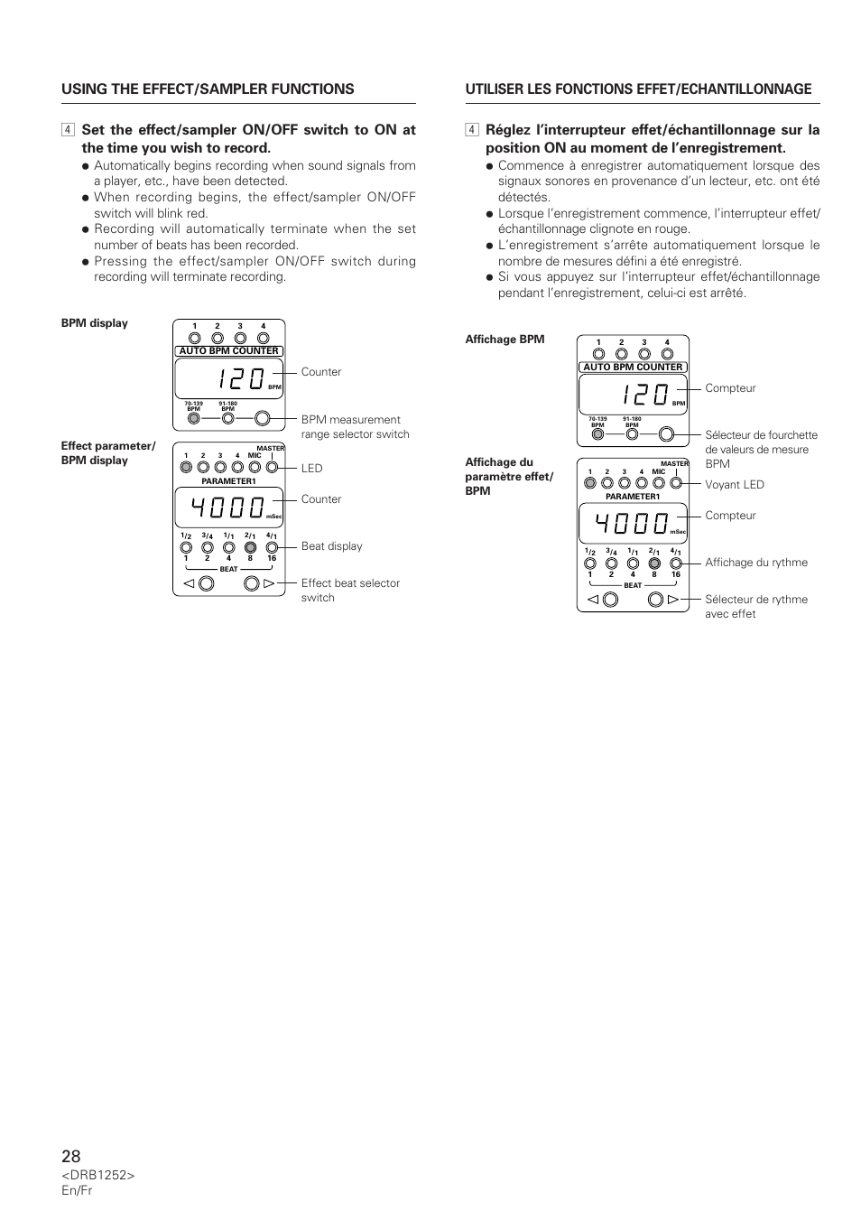 Drb1252> en/fr | Pioneer DJM-600 User Manual | Page 28 / 110