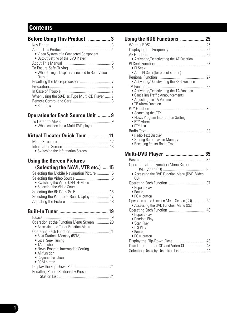 Pioneer AVM-P8000R User Manual | Page 2 / 100