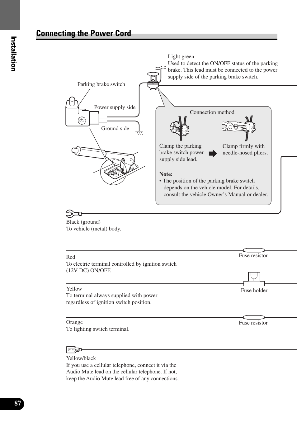 Connecting the power cord | Pioneer AVM-P8000R User Manual | Page 88 / 100