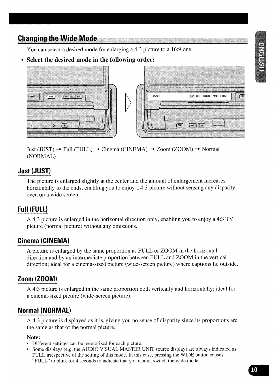 Select the desired mode in the following order | Pioneer AVX-7000 User Manual | Page 11 / 100