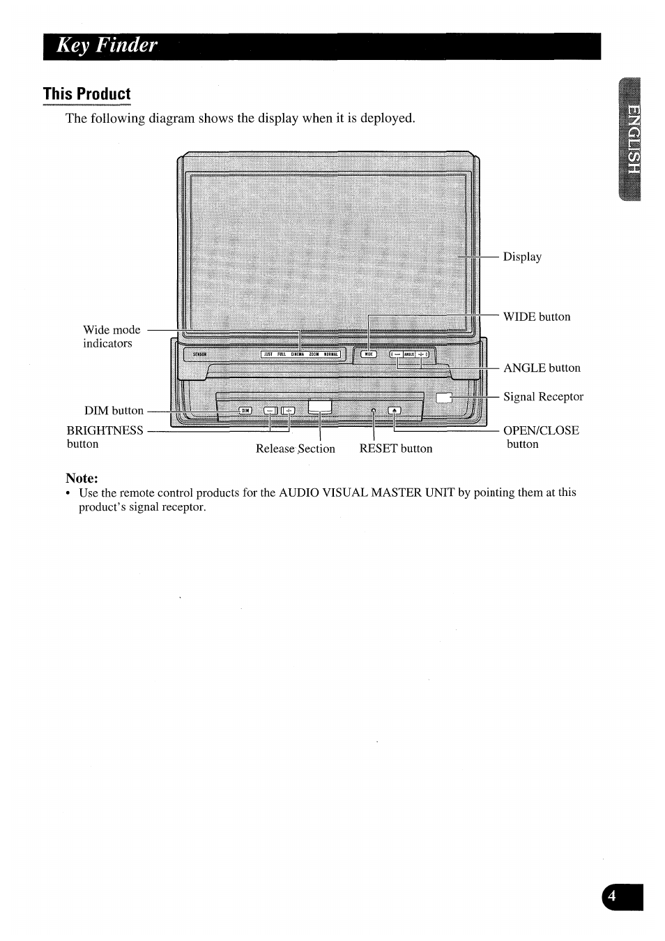 Note, Key finder | Pioneer AVX-7000 User Manual | Page 5 / 100