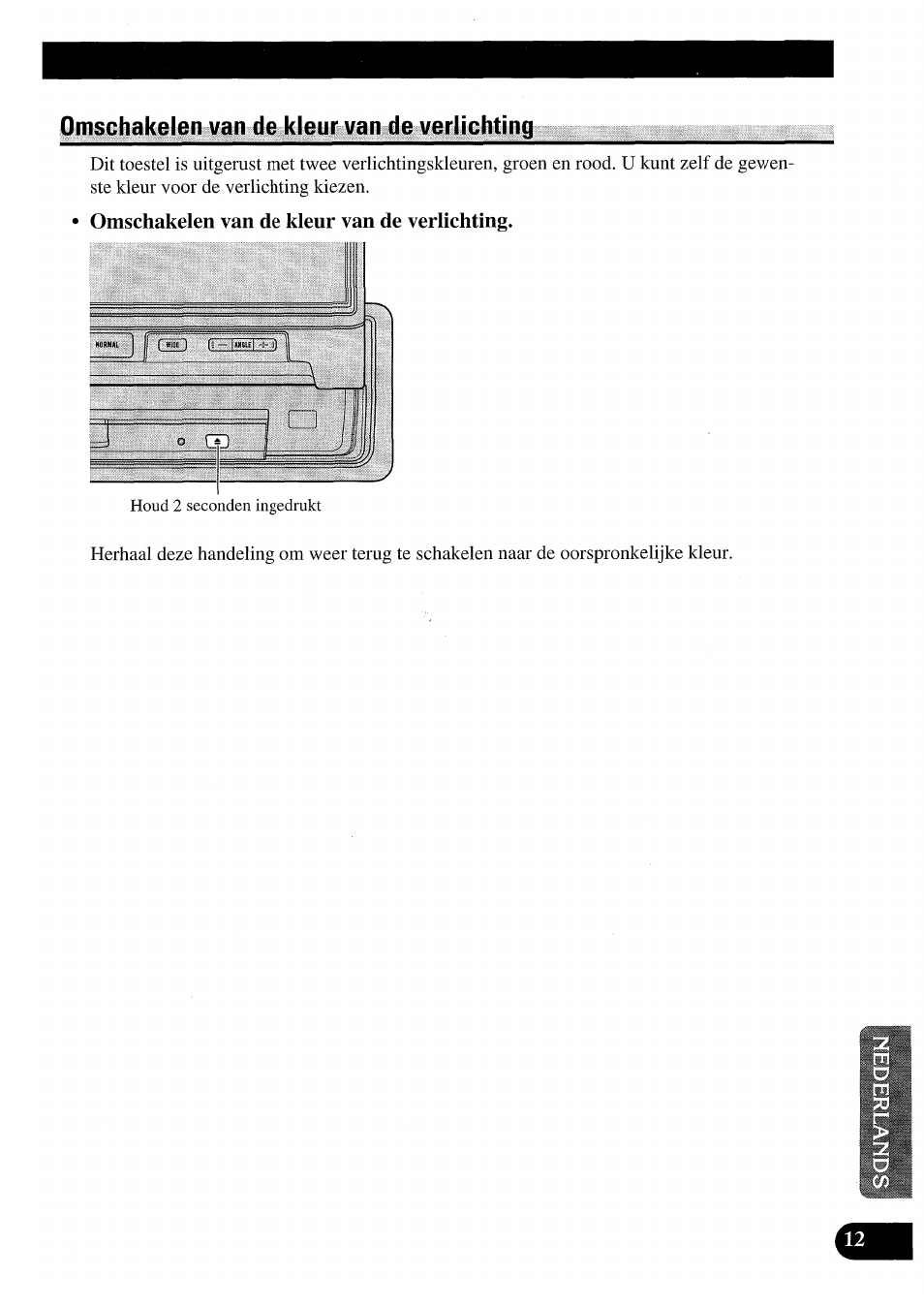 Omschakelen van de kleur van de verlichting | Pioneer AVX-7000 User Manual | Page 93 / 100