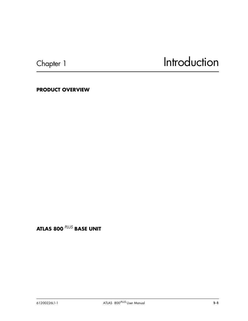 Introduction, Chapter 1 | ADTRAN ATLAS 800PLUS User Manual | Page 19 / 166