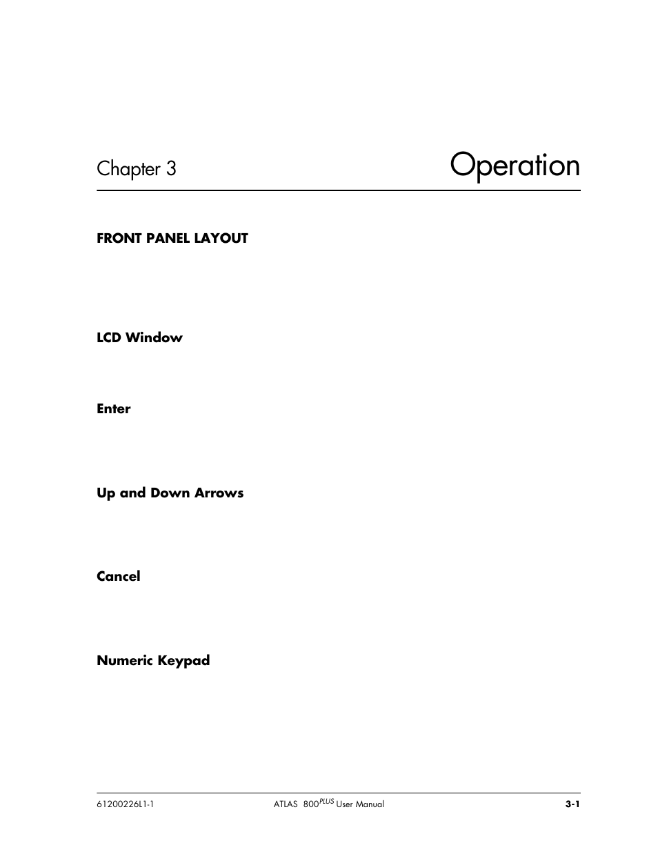 Operation, Chapter 3 | ADTRAN ATLAS 800PLUS User Manual | Page 35 / 166