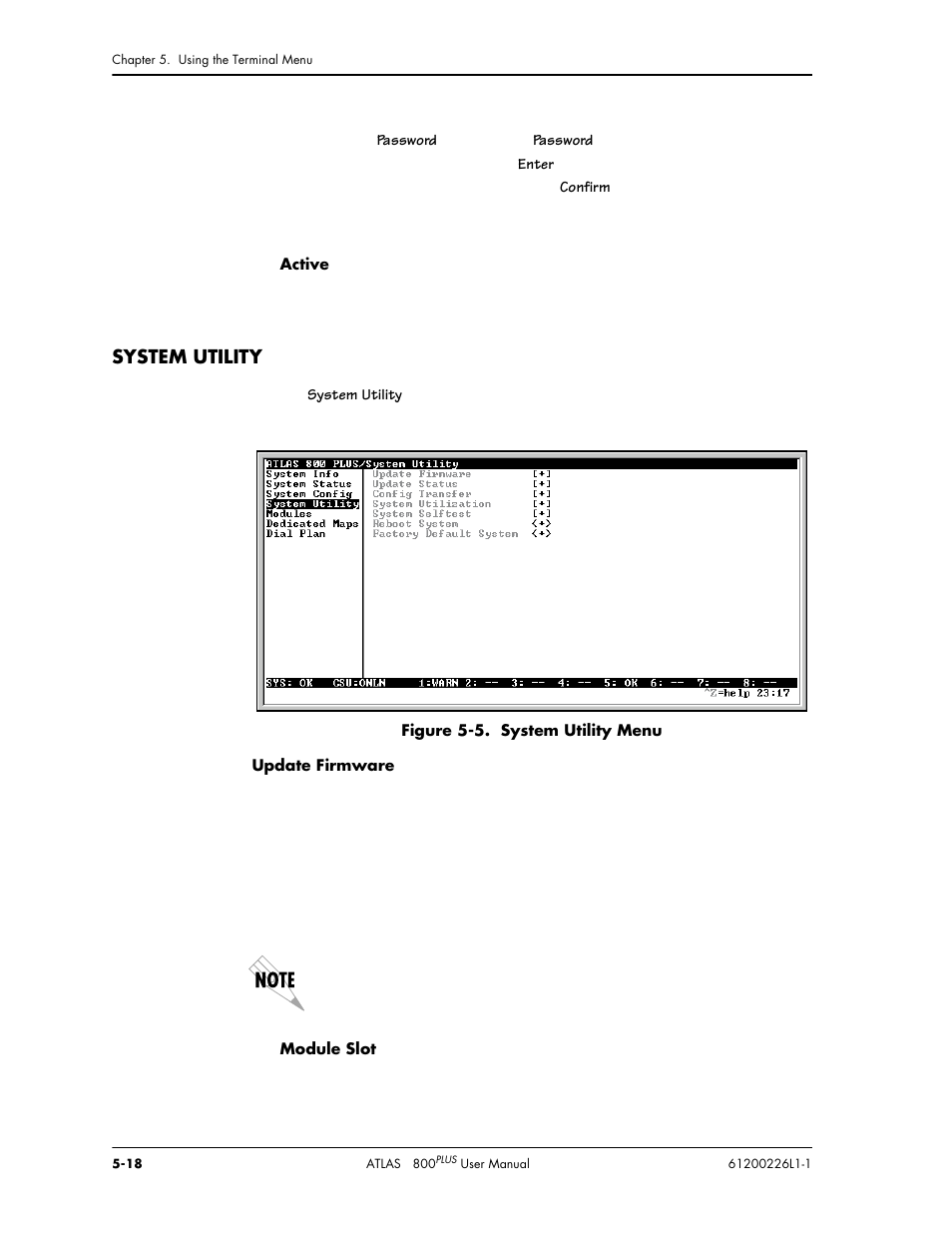 System utility | ADTRAN ATLAS 800PLUS User Manual | Page 70 / 166