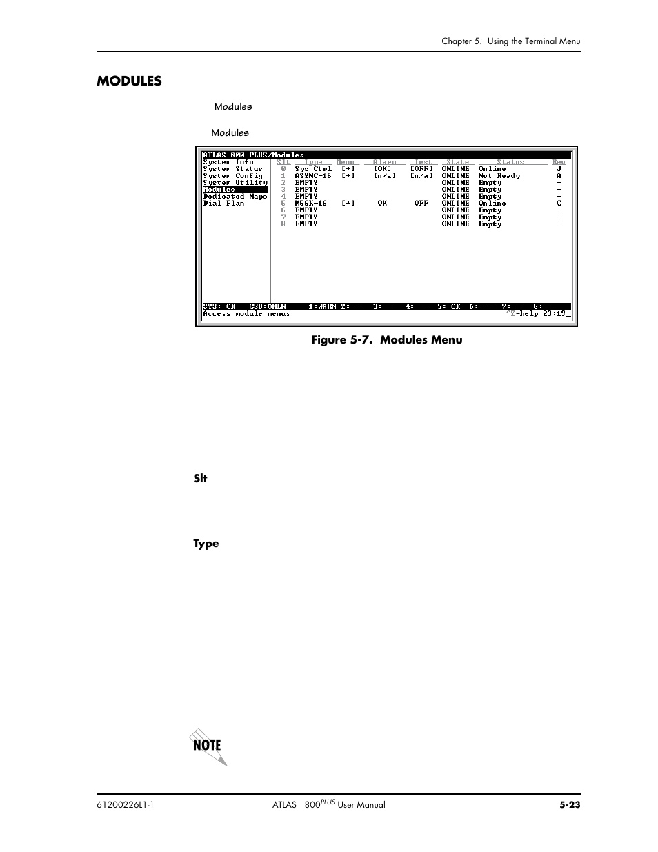 Modules | ADTRAN ATLAS 800PLUS User Manual | Page 75 / 166