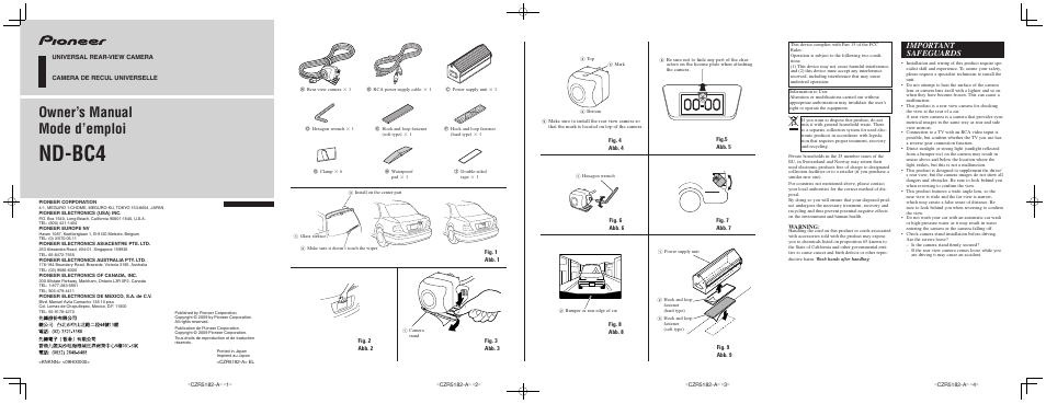 Pioneer ND-BC4 User Manual | 8 pages