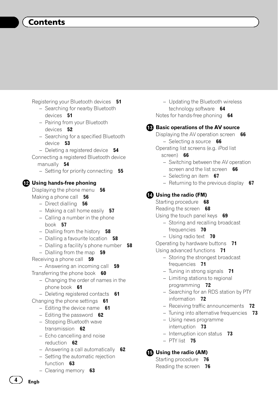 Pioneer AVIC-F8430BT User Manual | Page 4 / 208