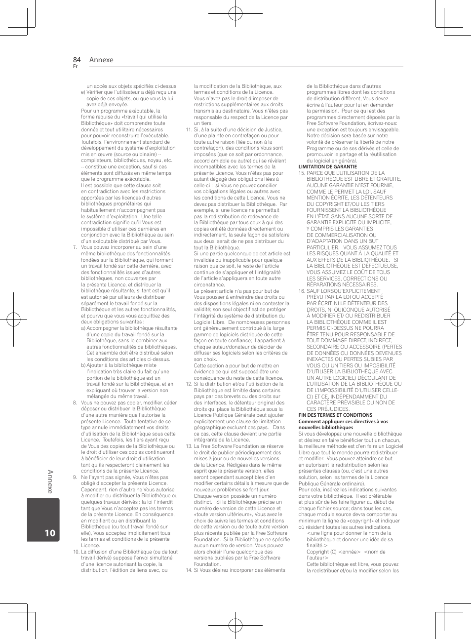 Annexe 84, An nex e | Pioneer BCS-222 User Manual | Page 160 / 468