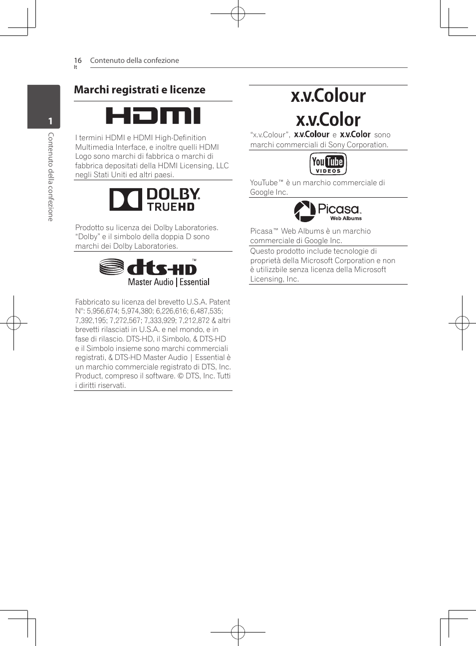 Marchi registrati e licenze | Pioneer BCS-222 User Manual | Page 252 / 468