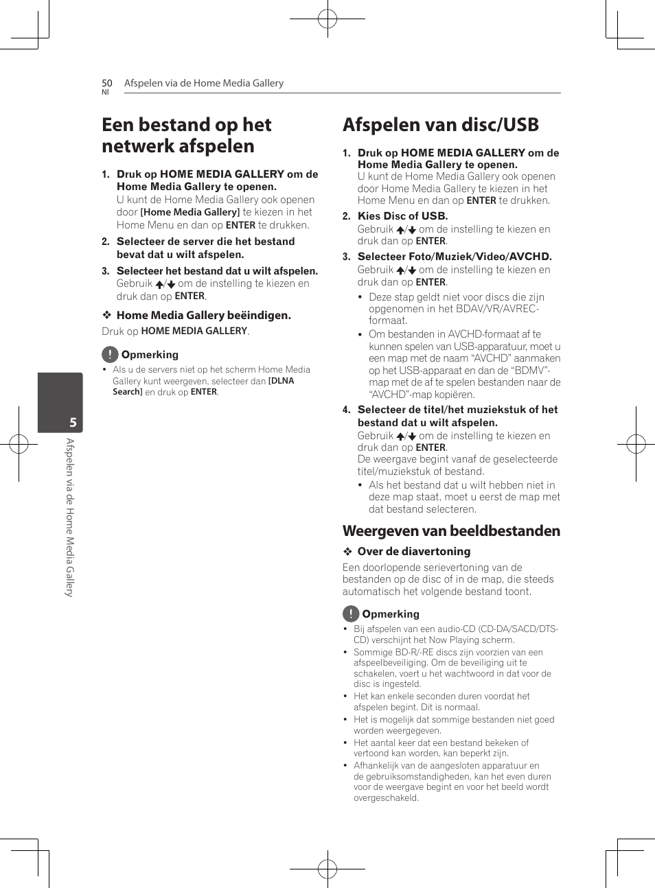 Een bestand op het netwerk afspelen, Afspelen van disc/usb, Weergeven van beeldbestanden | Pioneer BCS-222 User Manual | Page 362 / 468