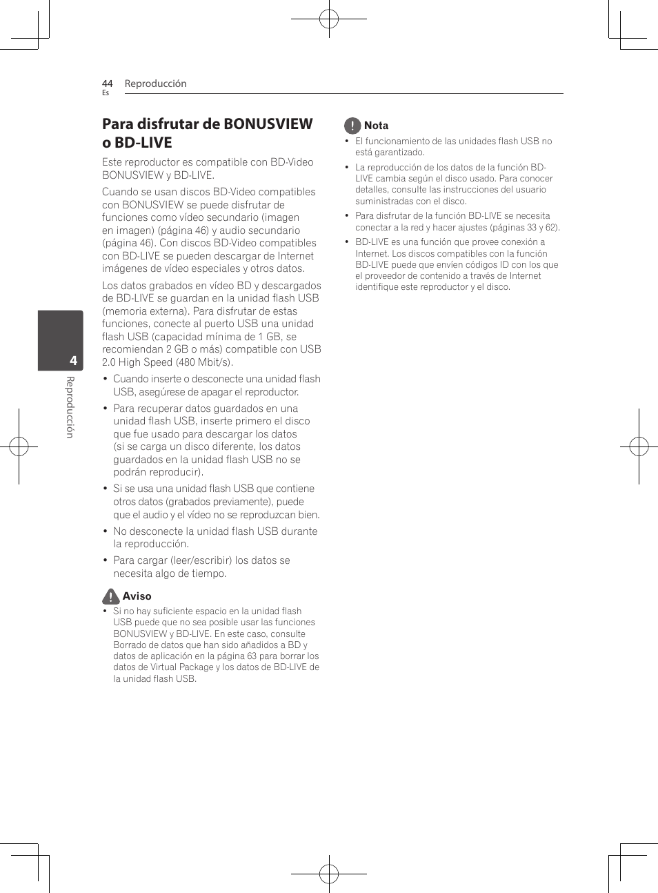 Para disfrutar de bonusview o bd-live | Pioneer BCS-222 User Manual | Page 432 / 468