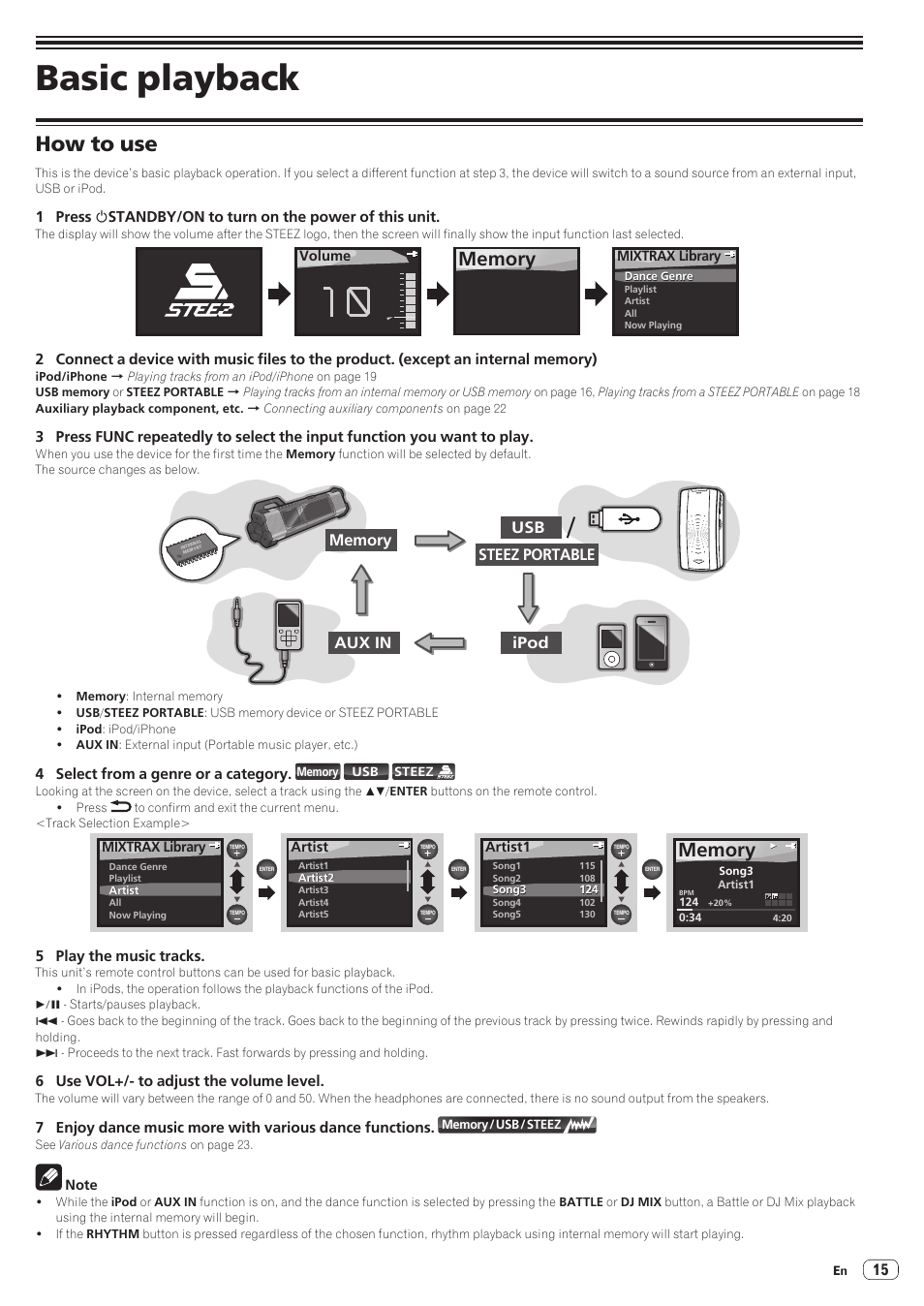 04 basic playback, How to use, Basic playback | Pioneer STZ-D10T-G User Manual | Page 15 / 35