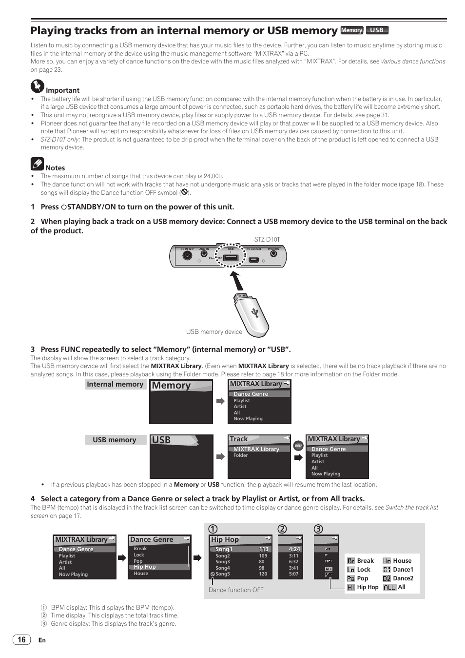 Pioneer STZ-D10T-G User Manual | Page 16 / 35
