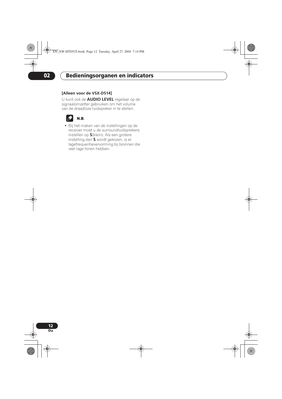 Bedieningsorganen en indicators 02 | Pioneer XW-HTD525 User Manual | Page 100 / 107