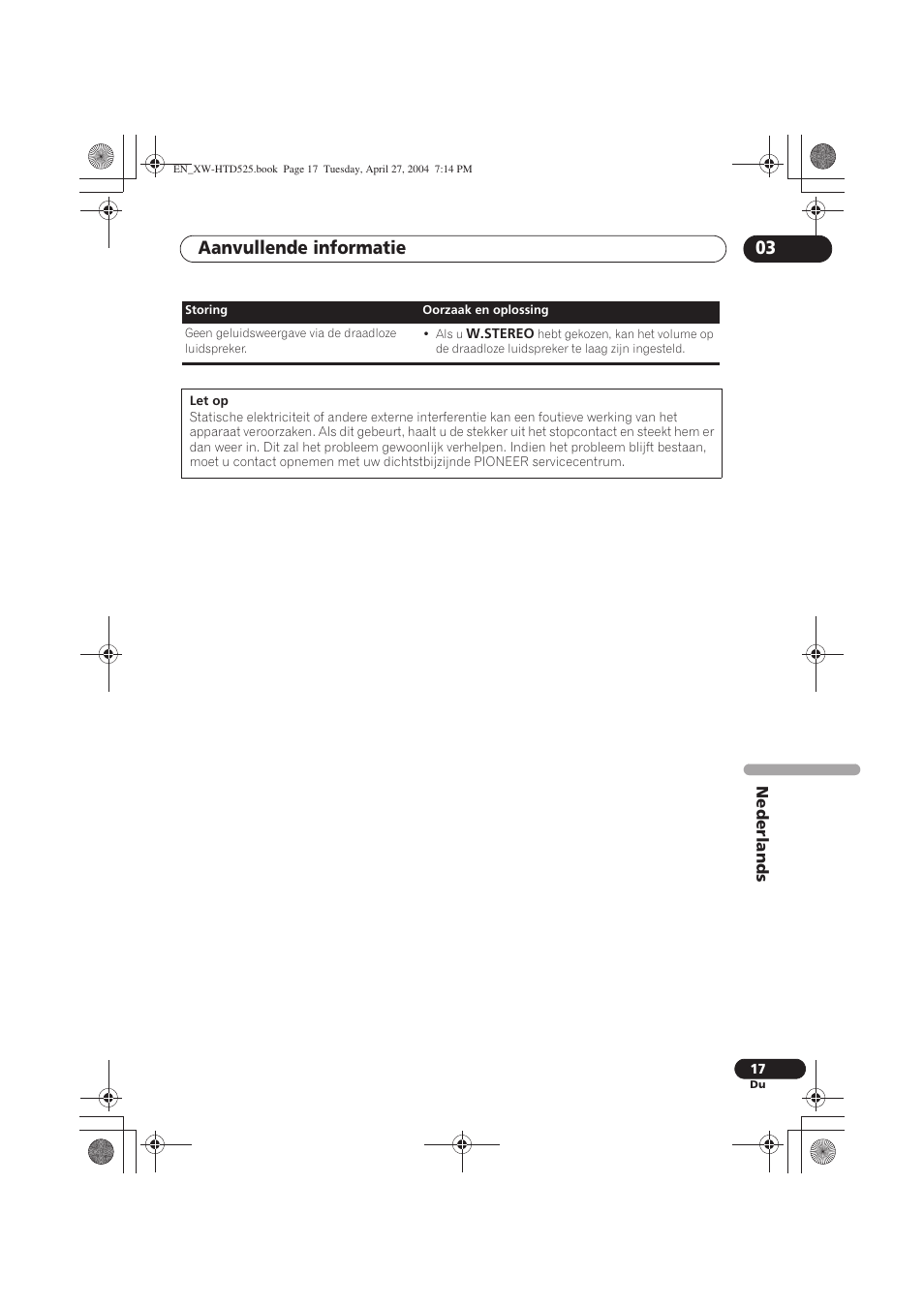 Aanvullende informatie 03 | Pioneer XW-HTD525 User Manual | Page 105 / 107