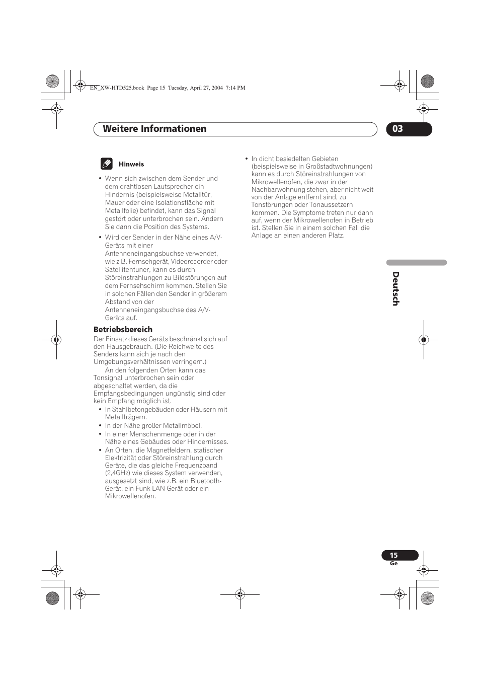 Weitere informationen 03 | Pioneer XW-HTD525 User Manual | Page 49 / 107