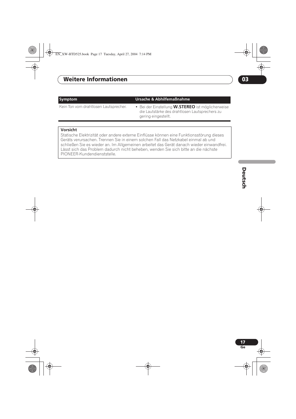 Weitere informationen 03 | Pioneer XW-HTD525 User Manual | Page 51 / 107