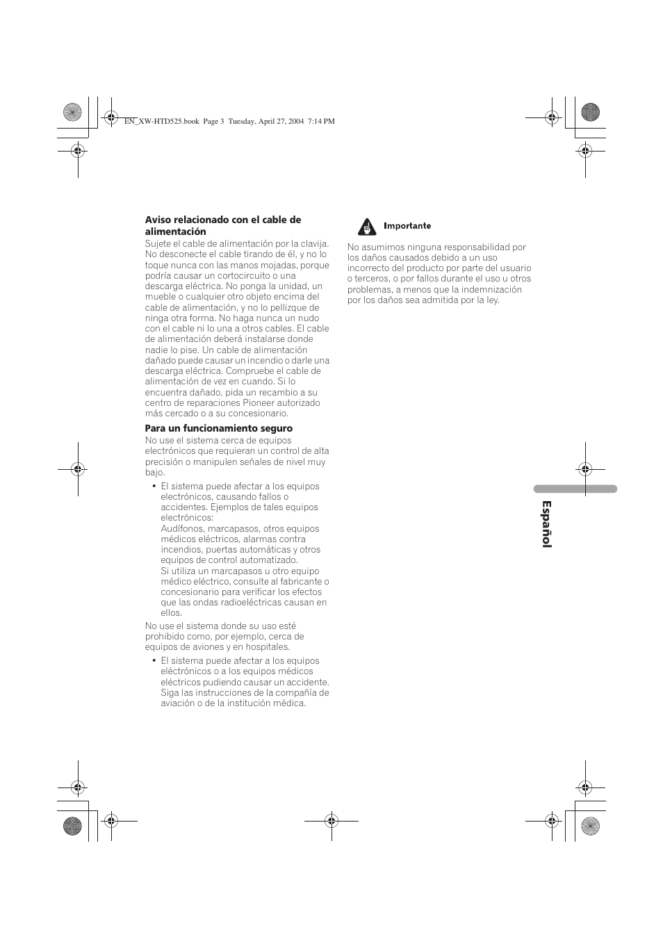 Pioneer XW-HTD525 User Manual | Page 73 / 107