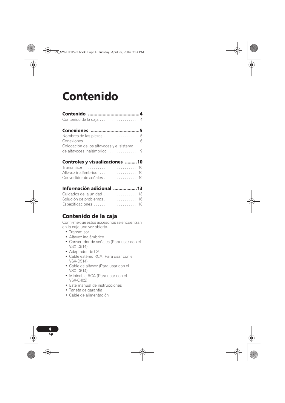 Pioneer XW-HTD525 User Manual | Page 74 / 107