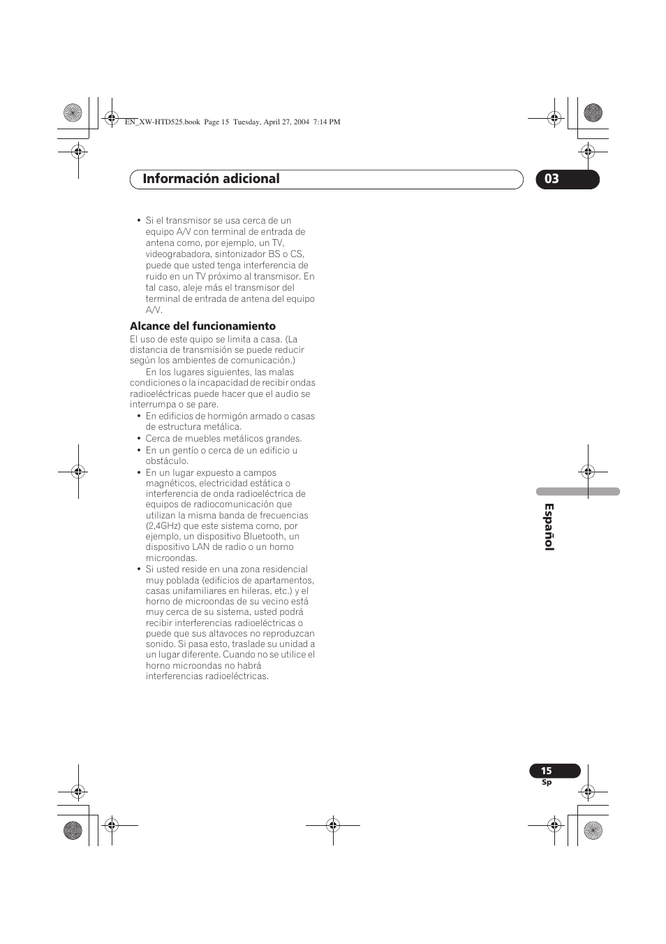 Información adicional 03 | Pioneer XW-HTD525 User Manual | Page 85 / 107