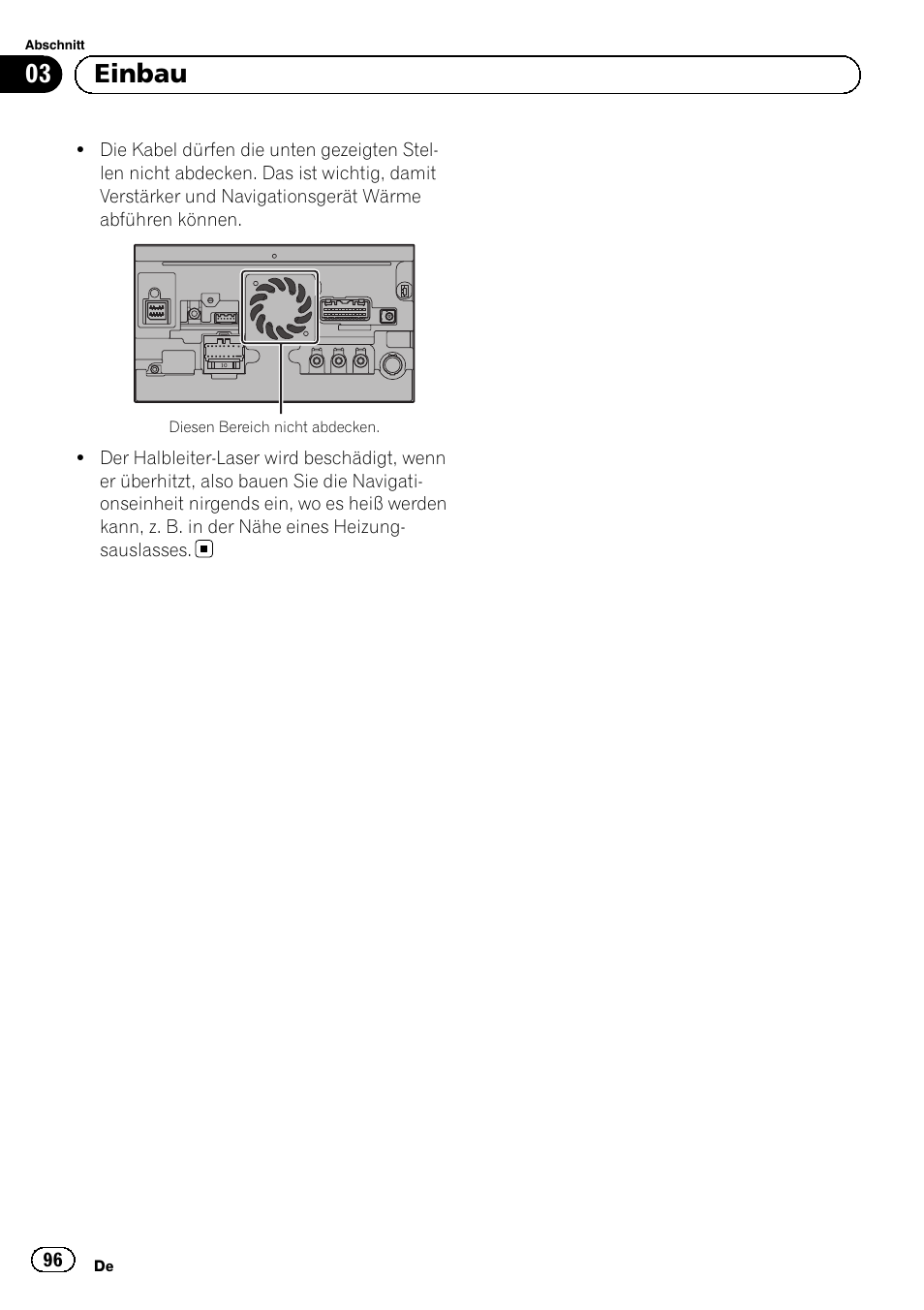 03 einbau | Pioneer AVIC-F840BT User Manual | Page 96 / 124