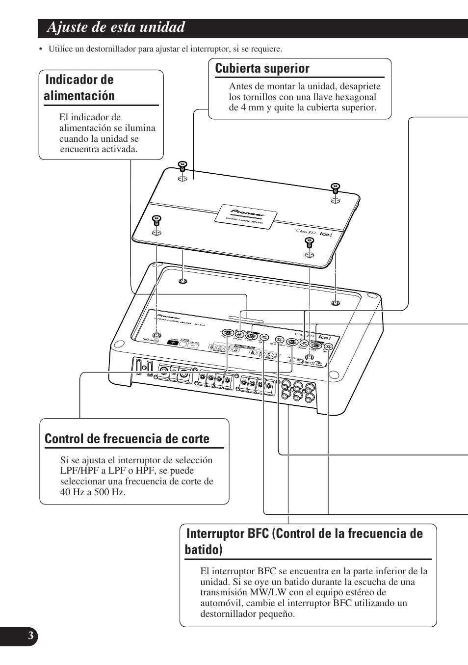 Ajuste de esta unidad, Batido) | Pioneer PRS-D420 User Manual | Page 18 / 100