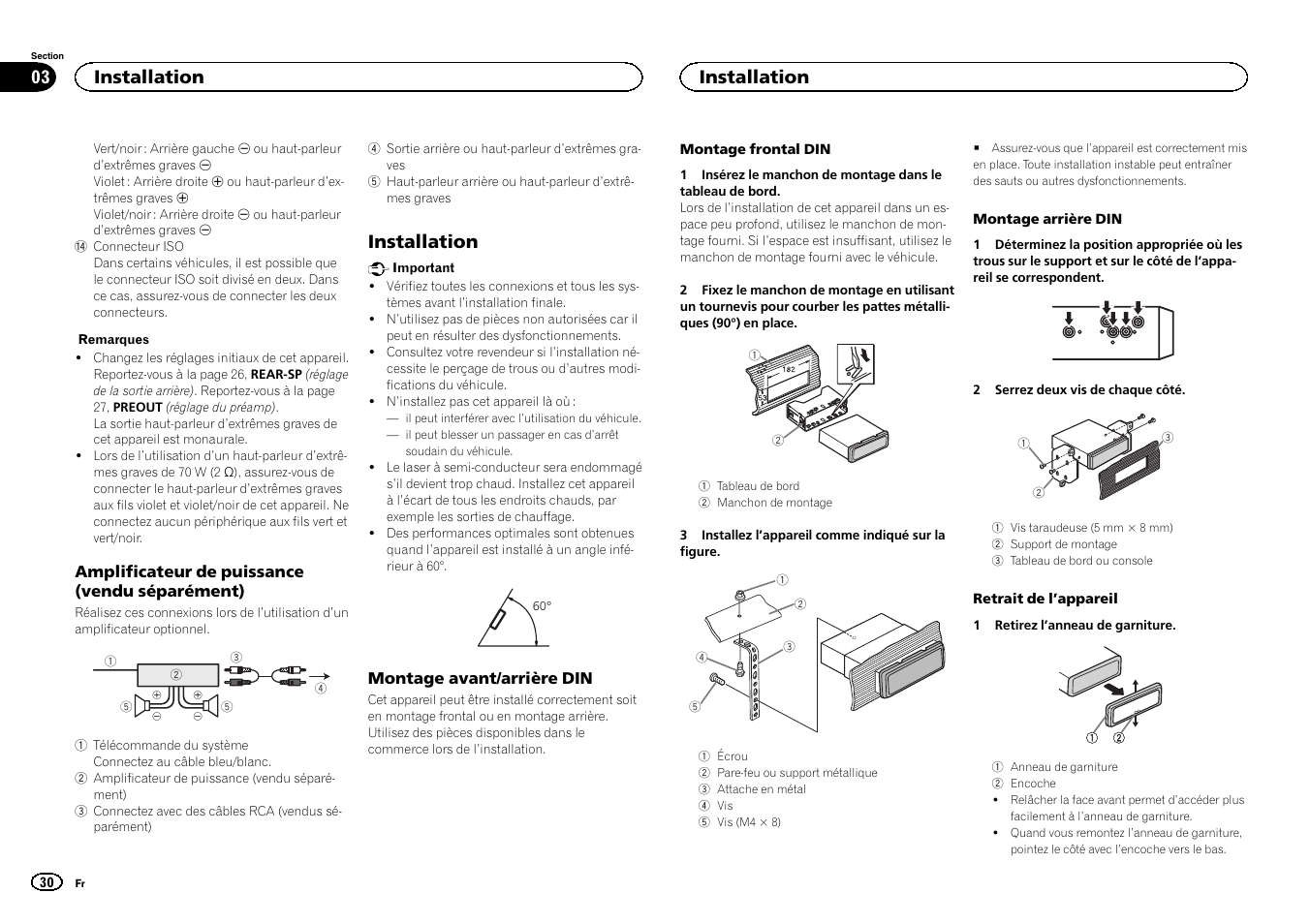 Installation | Pioneer DEH-3400UB User Manual | Page 30 / 132
