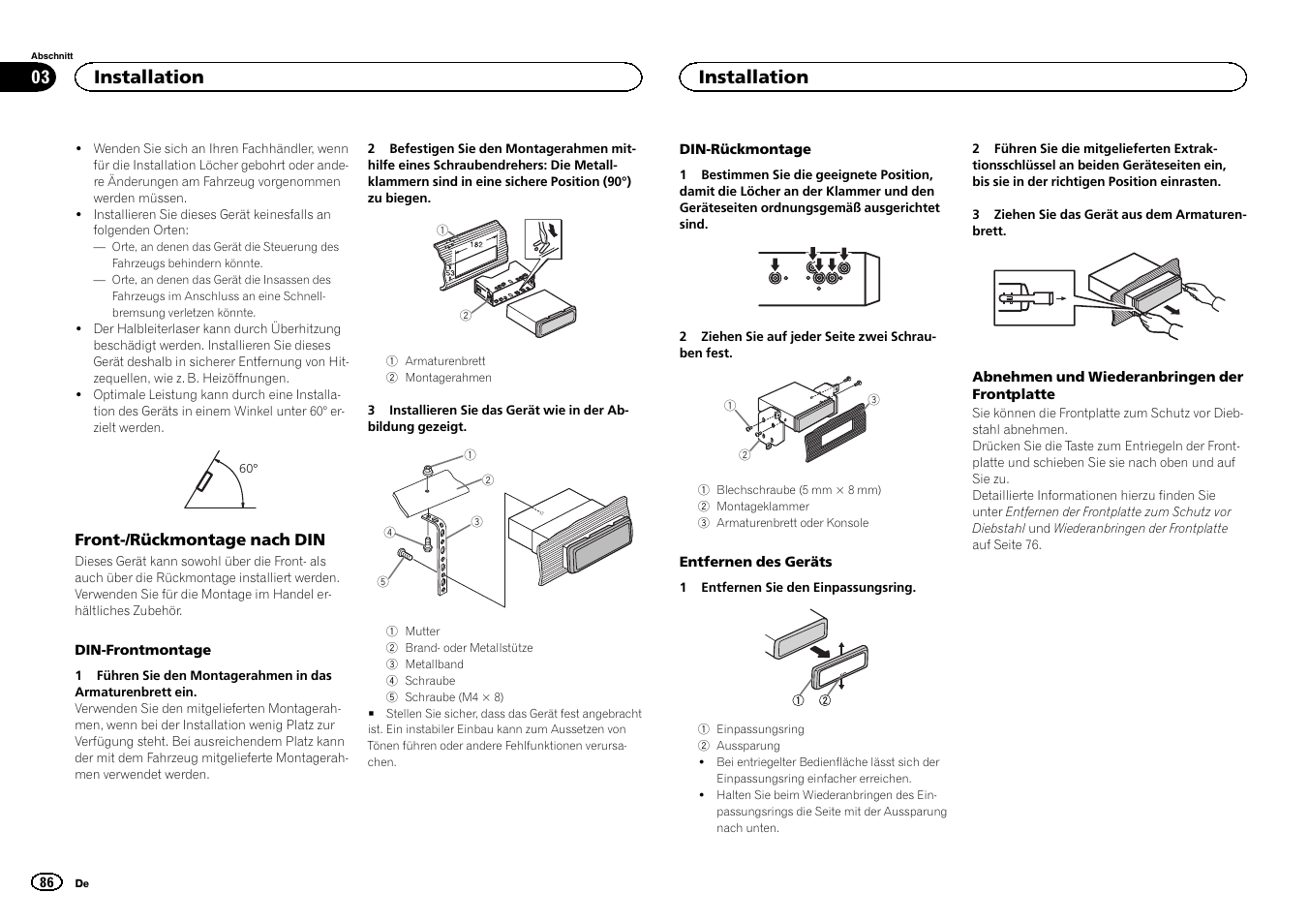 Installation | Pioneer DEH-3400UB User Manual | Page 86 / 132