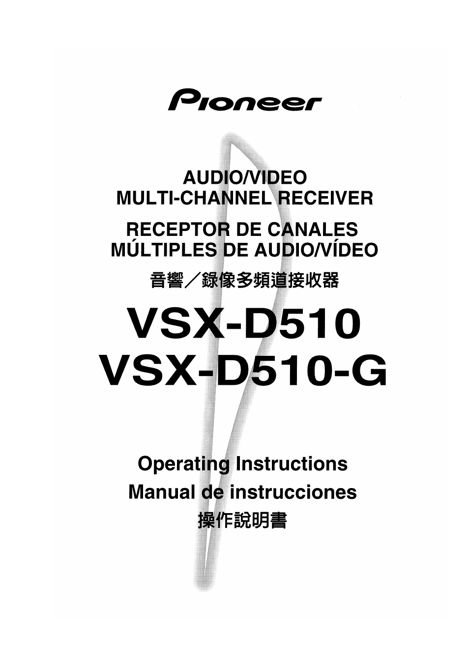 Pioneer VSX-D510 User Manual | 72 pages