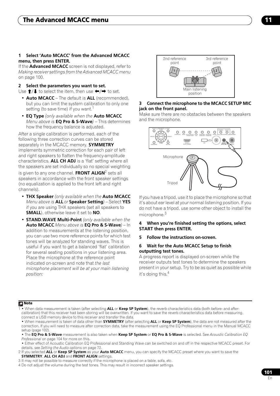 The advanced mcacc menu 11 | Pioneer SC-LX73 User Manual | Page 101 / 146
