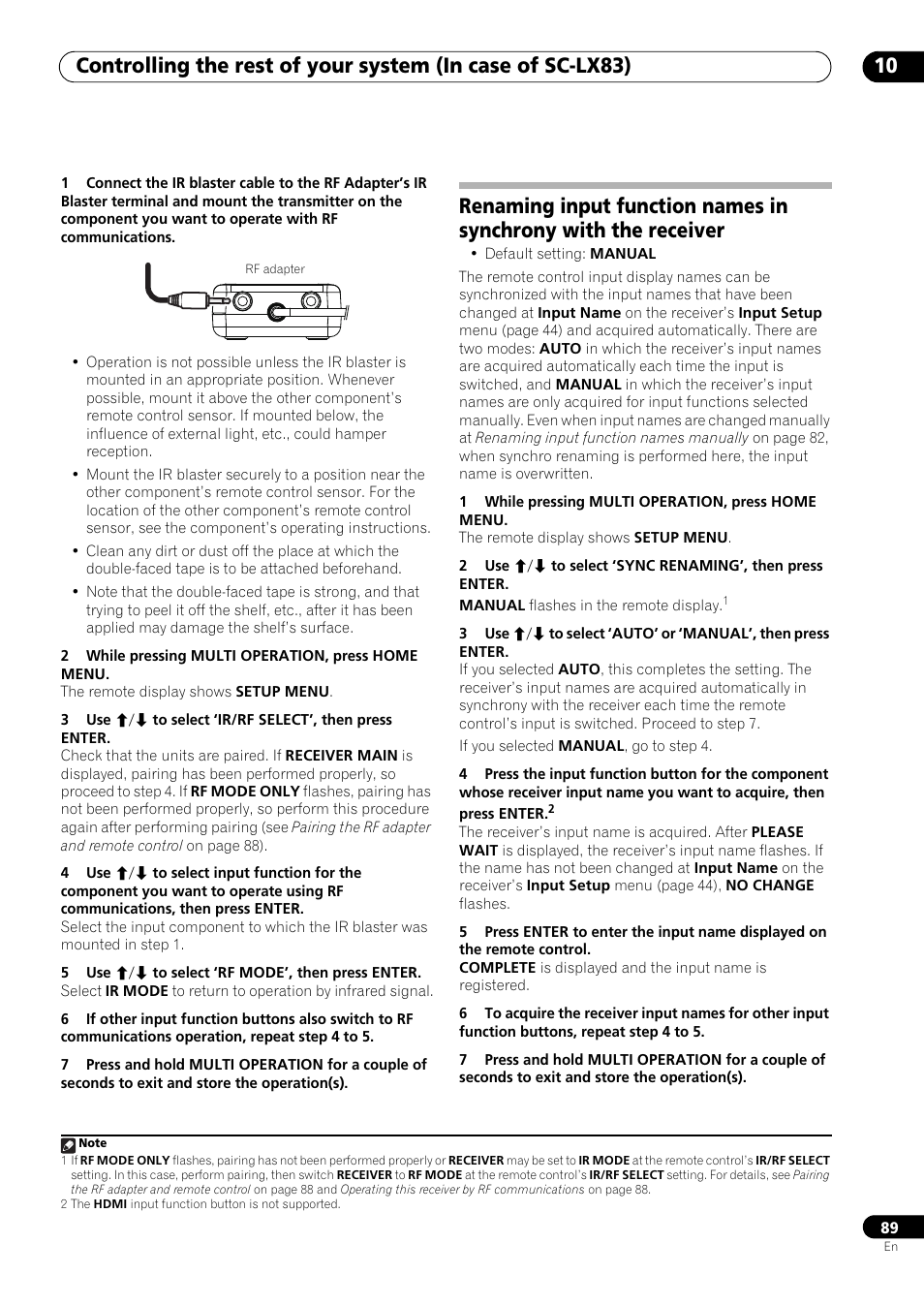 Pioneer SC-LX73 User Manual | Page 89 / 146