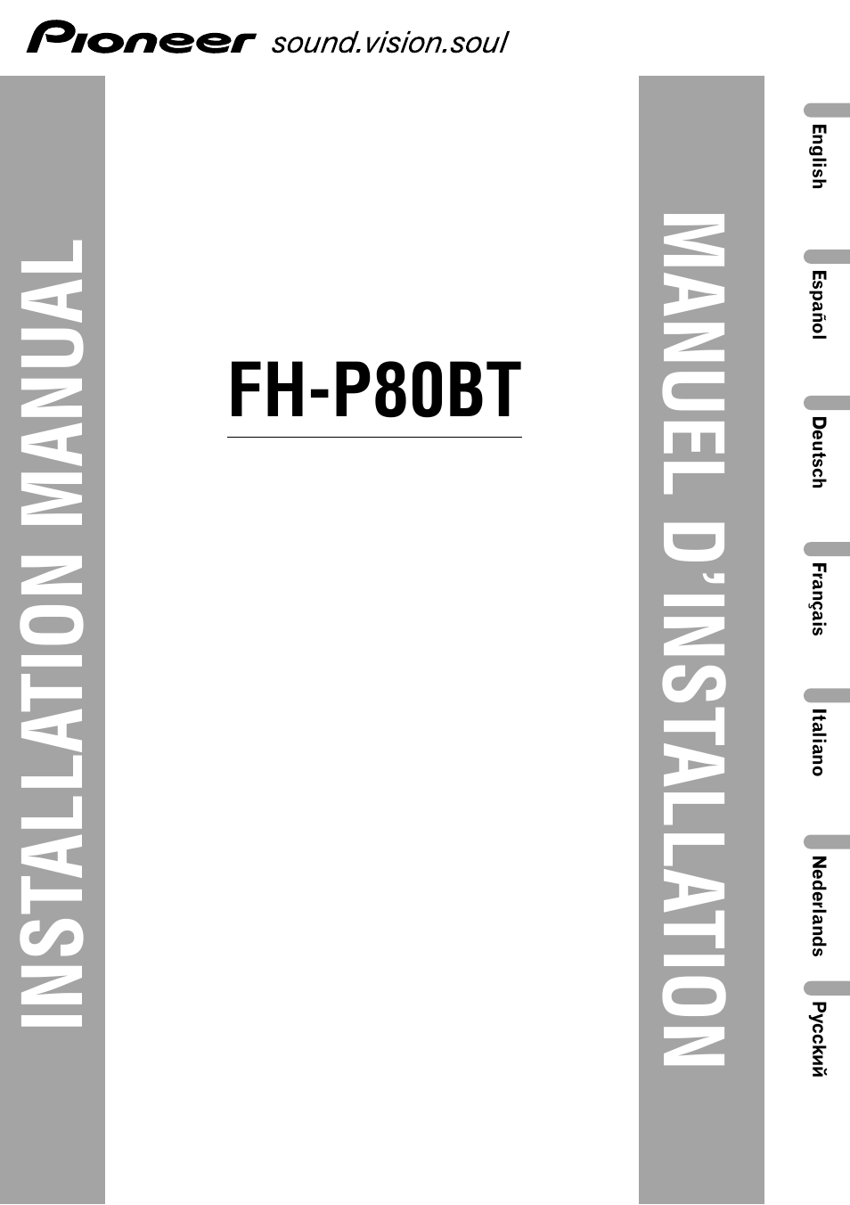 Pioneer FH-P80BT User Manual | 72 pages