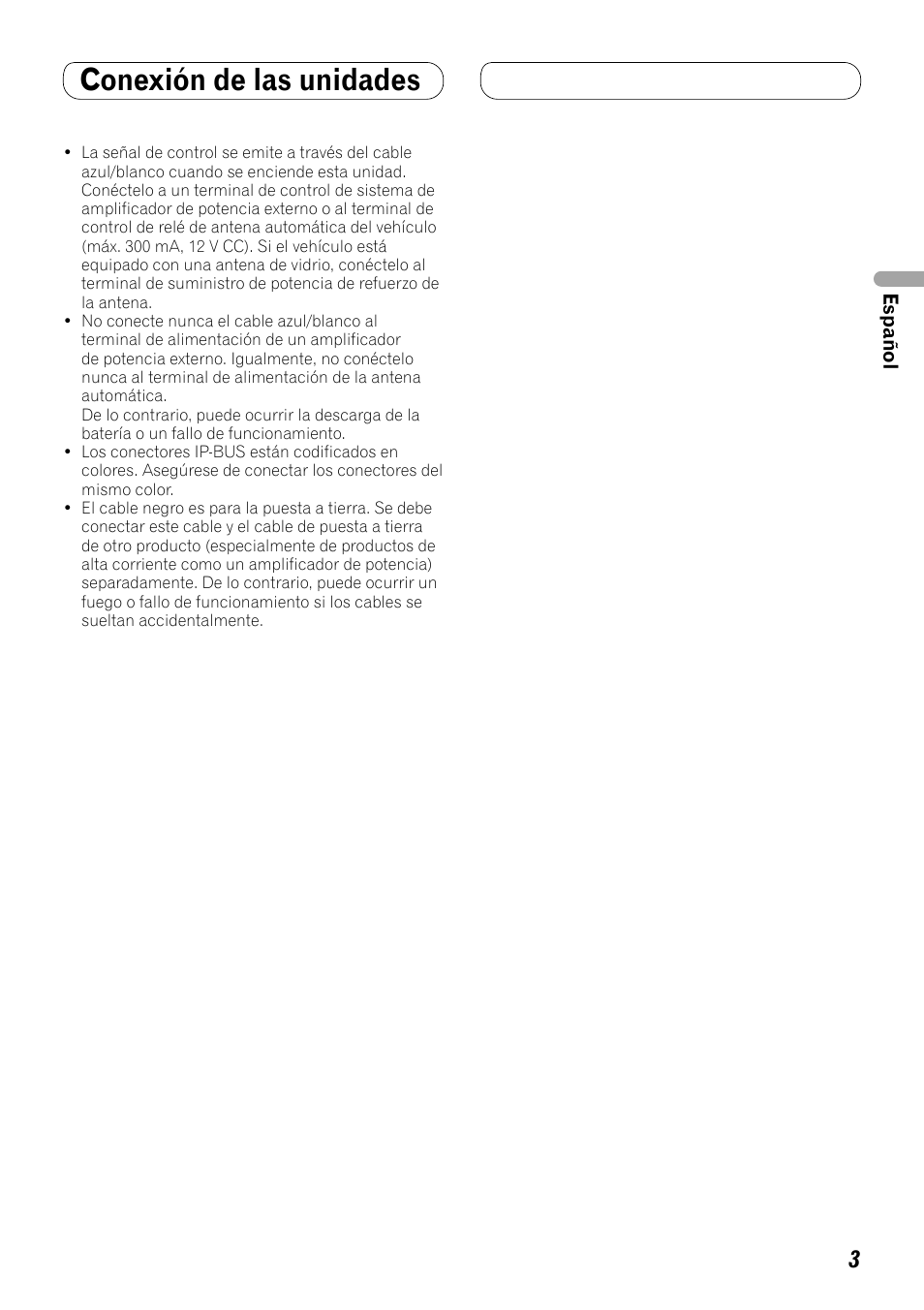 Conexión de las unidades | Pioneer FH-P80BT User Manual | Page 13 / 72