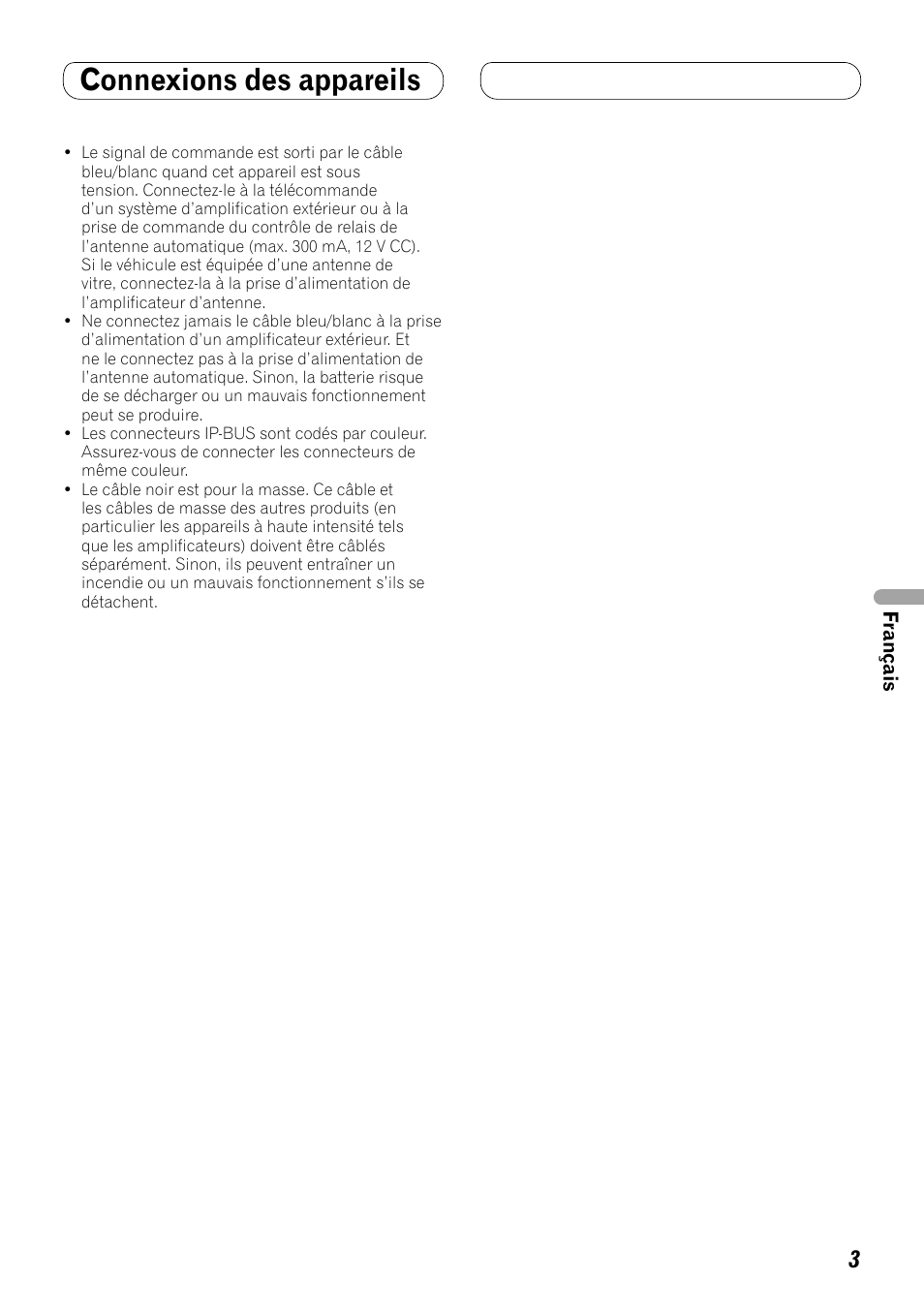 Connexions des appareils | Pioneer FH-P80BT User Manual | Page 33 / 72